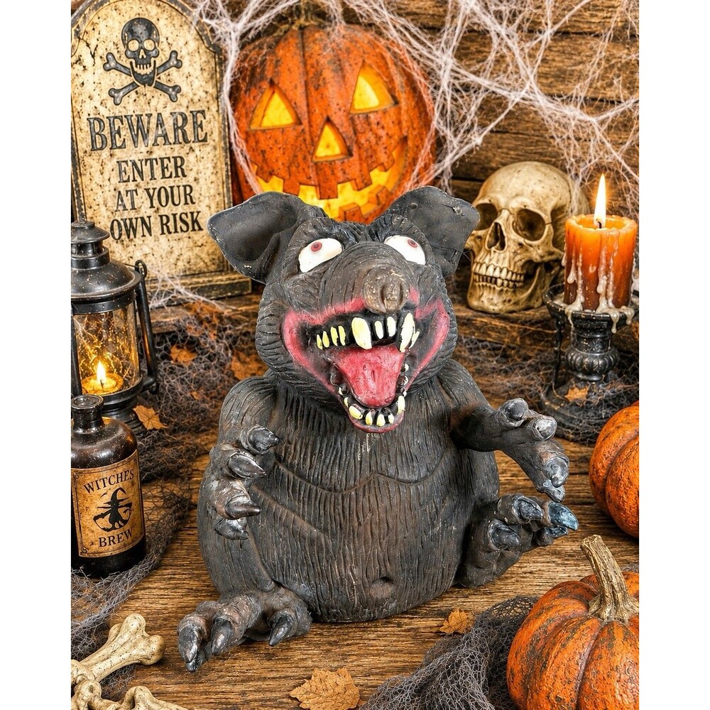 Vtg Kmart Seasons Zauder’s Vampire Rat Halloween Prop Rubber Figure Decor Scary